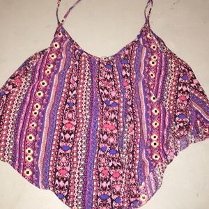 Multicolored tank top crop top
